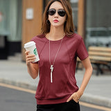 Cotton T Shirts Summer Female Women Tops T-Shirt