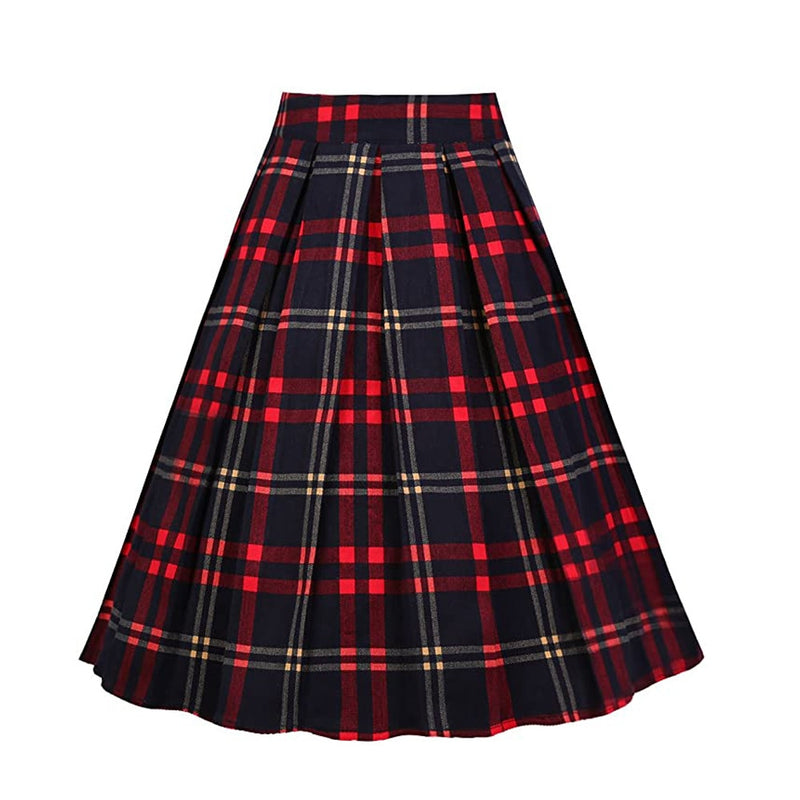  High Waist Cotton Vintage Skirts
