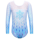 Long Sleeve Mesh Patchwork Leotards for Girls Toddler Kids Diamond Gymnastics Jumpsuit