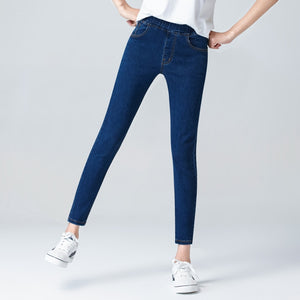  Women black blue pocket mom Jeans