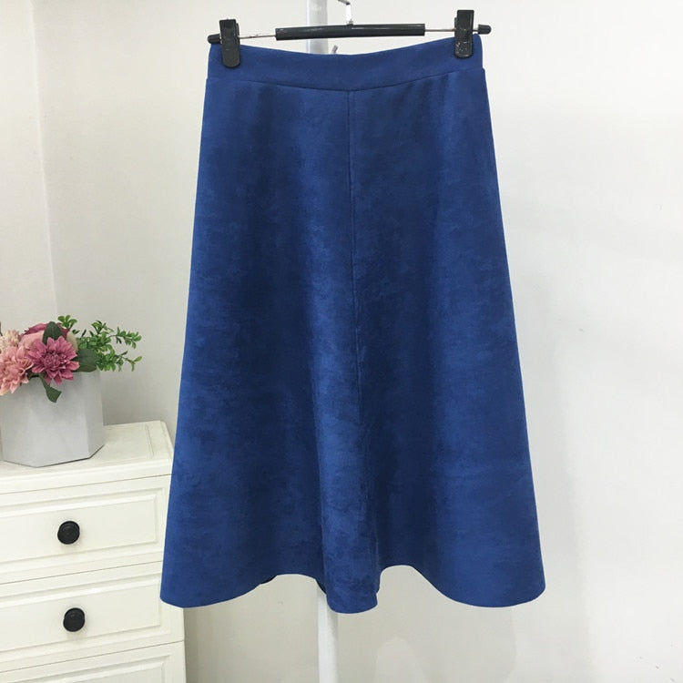  Flare Fashion High Waist Midi Skirt