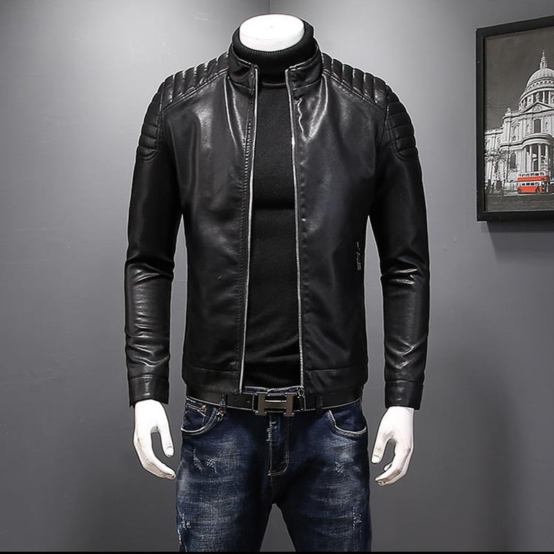  Waterproof  Leather jacket Men