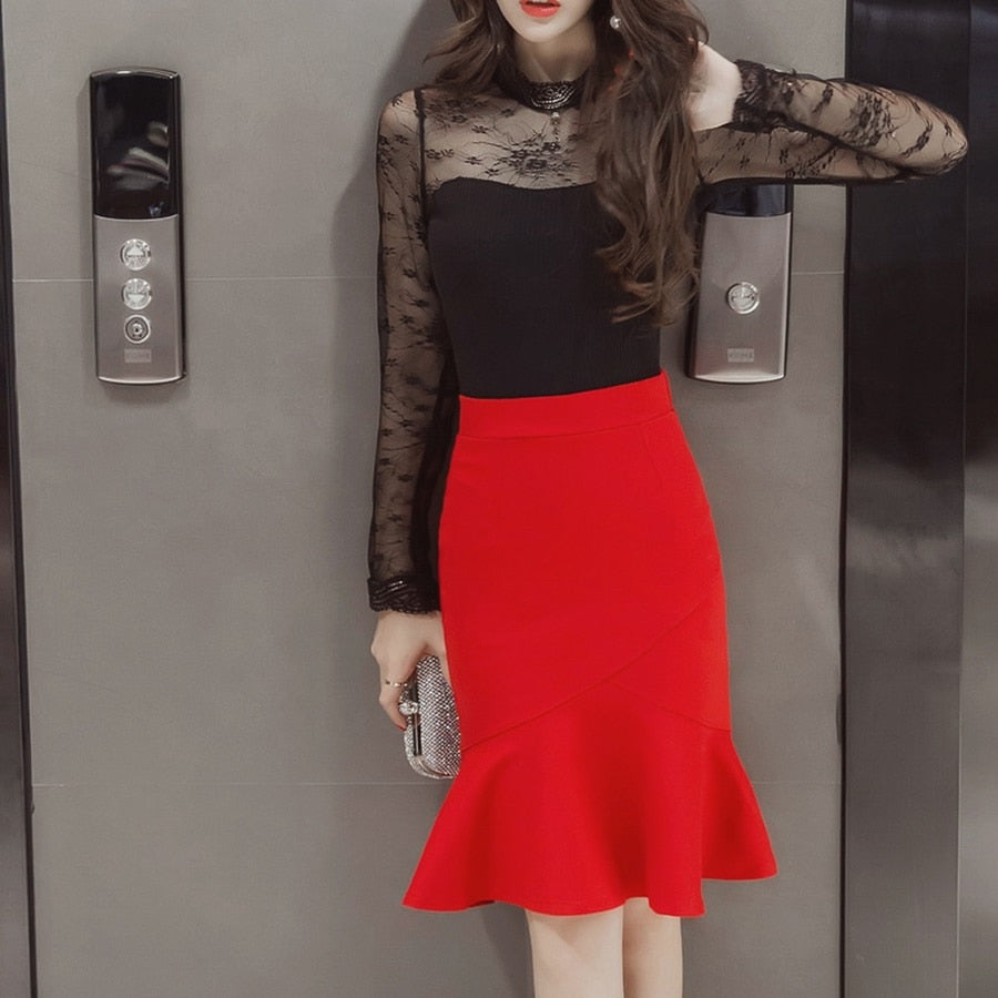  Women Pencil Skirt Fashion Ladies Office Skirt