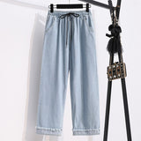  Wide Leg Pants Casual Loose Denim Pants  Spring Summer Straight Jeans Female Trousers