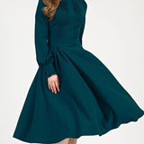 Green Long Sleeve Women Party Dress