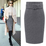  Plus Size High Waist Pencil Skirt Women Skirts