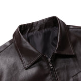  Autumn Spring Men Leather Coat Jacket Men clothes Motorcycle Jacket