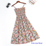 Summer Strapless Pleated Women Chiffon Dresses Female High Waist