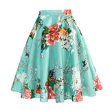 Women Flower Print Elegant Skirt