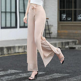  Women Spring Summer Loose Double-Layer Thin Pants Female