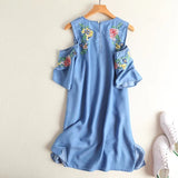 O Neck Short Sleeve beach dress