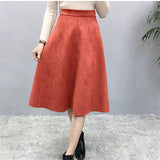  Flare Fashion High Waist Midi Skirt