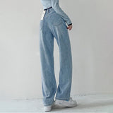  High Waist Jeans Women Korean Fashion
