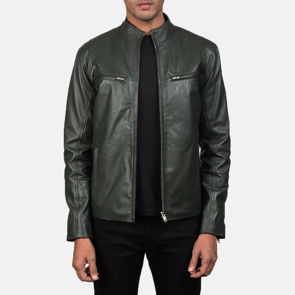 Green Leather Fashion Jacket