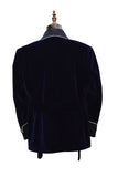 Mens Navy Blue Smoking Jackets Designer Luxury Party Wear Quilted Coats