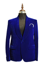 Men's Royal Blue Smoking Jackets Designer  Party Wear Coat