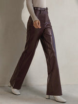  Women Zipper Pocket Soft Long Pant