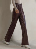  Women Zipper Pocket Soft Long Pant