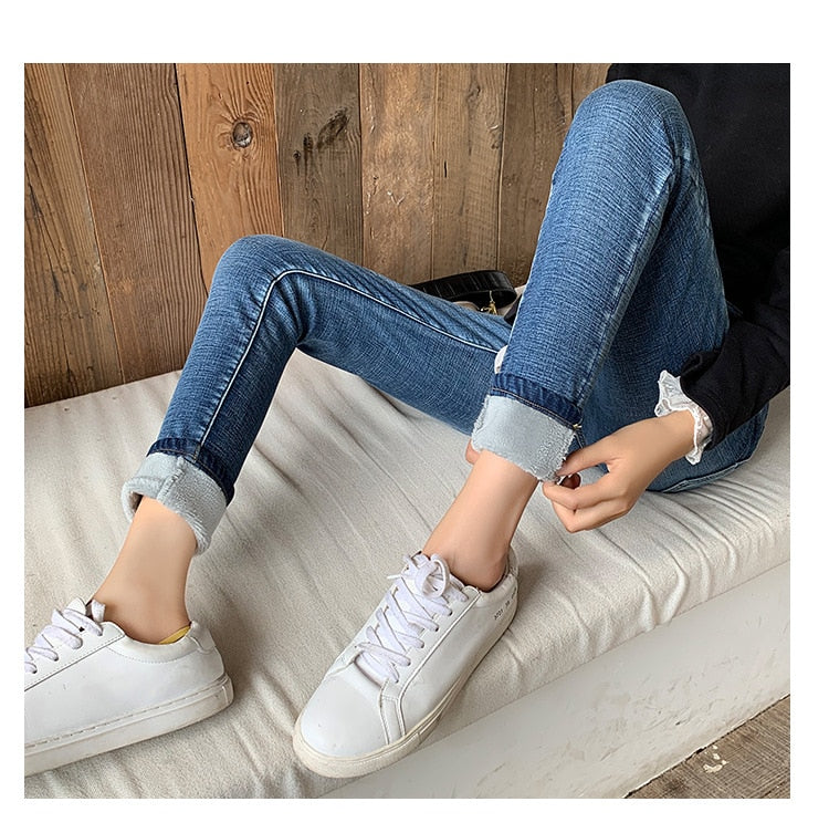  Women High Waist Skinny Jeans