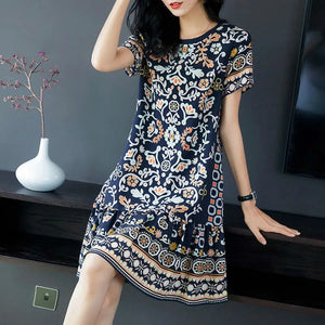 New Summer Art Style O Neck Dress