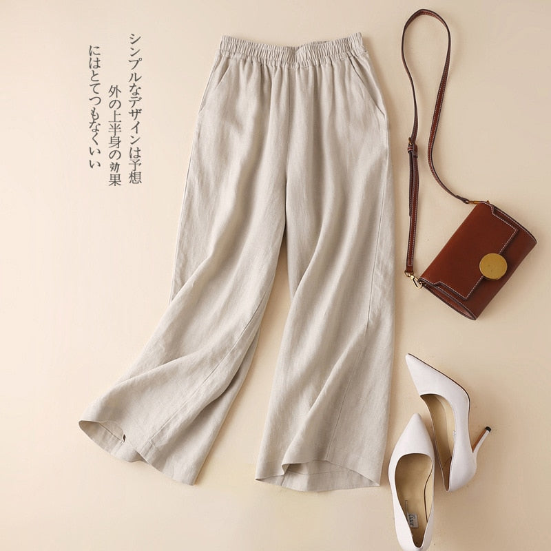 Spring Summer Casual Wide Leg Pants Women