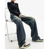  Fashion Street wear Wide Leg Jean Female