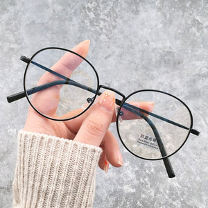 Vintage Classic Anti-Blue Light Glasses Oval Metal Frame Brand Designer Fashion Round Metal Optical Frames Computer Glasses