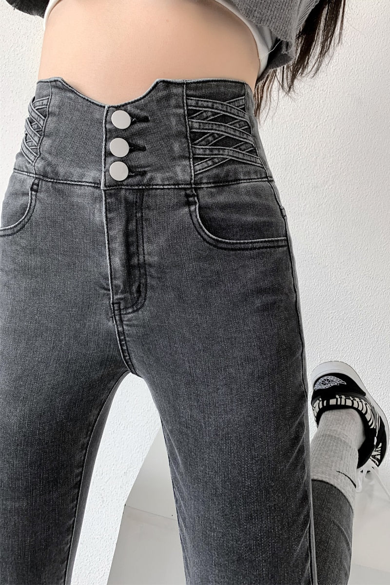 Women Slim Stretch Denim Pants