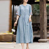 Cotton Linen Dress 