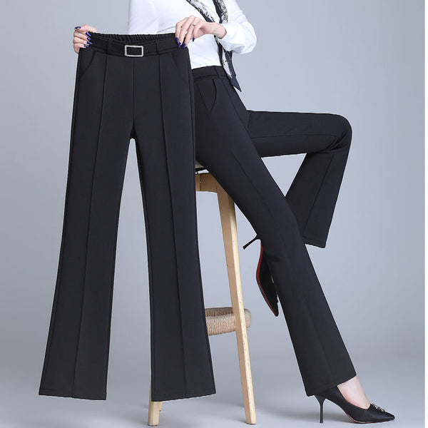 Office Lady Elegant Fashion Flare Pants Spring Autumn