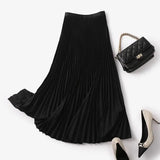 Long Pleated Skirts for Women  Spring Midi Skirt