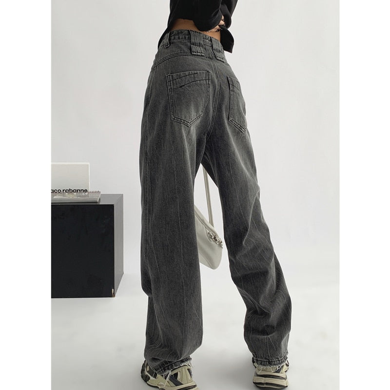 High Waist Wide Leg Jeans Trousers