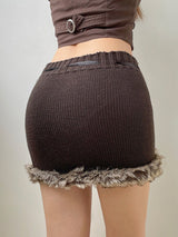 High Street Mini Skirts Tweed Women Skirts