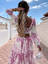  V-Neck Backless Sleeve Club Party Long Dresses Female Tunic Beach Cover Up