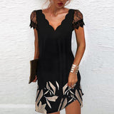 Short Sleeves Mini Dresses Ladies