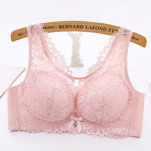 Backless Bra Top Floral Lace Thin Large Size