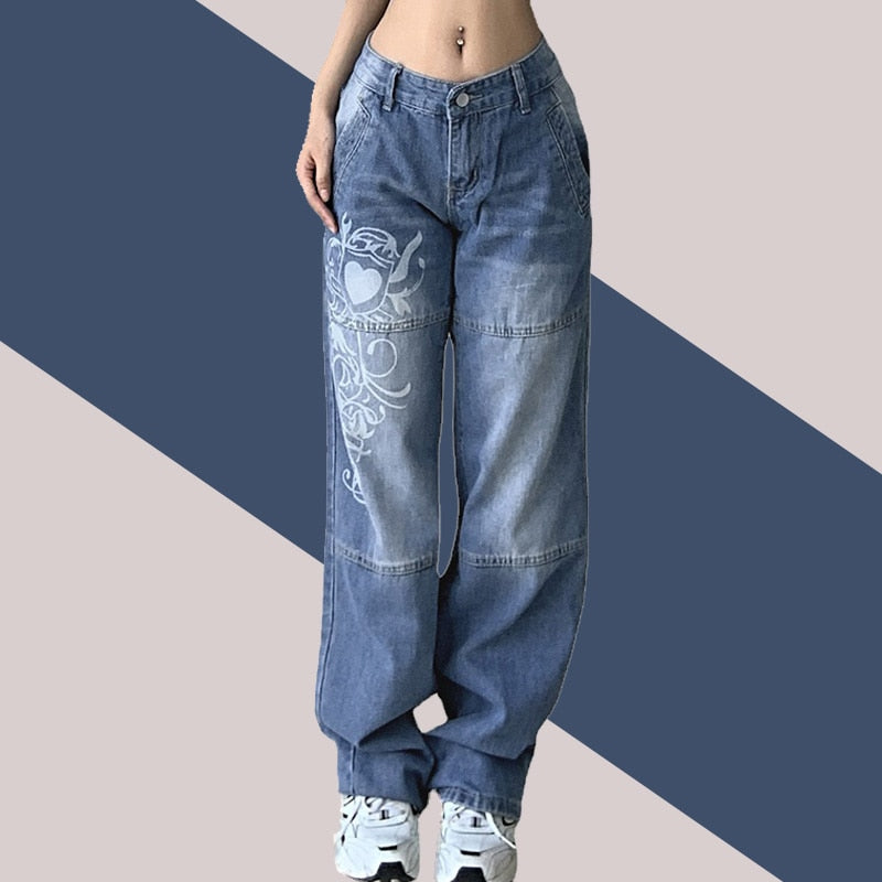 Women Pants Straight wide leg jeans