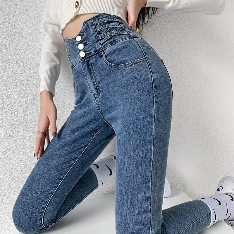 Women Slim Stretch Denim Pants