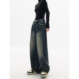  Fashion Street wear Wide Leg Jean Female