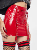  Hot Faux Leather Buckle Skirts 2023 Hot Sexy Female Clothing