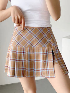 Summer Plaid Skirt for Female