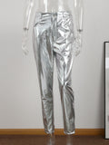 Winter Gold Silver Fashion Lady Trousers