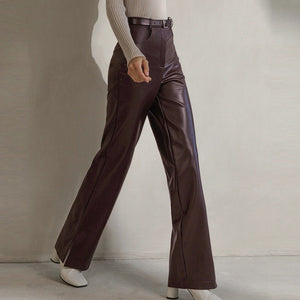  Women Zipper Pocket Soft Long Pant