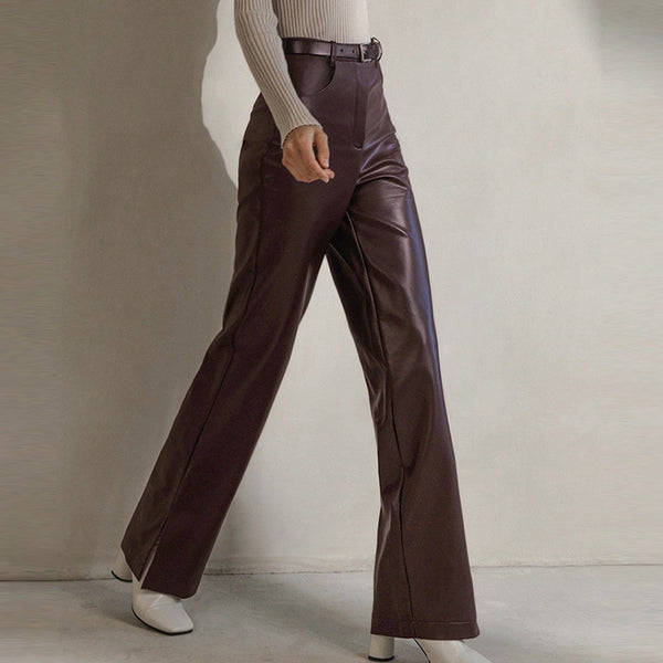  Women Zipper Pocket Soft Long Pant