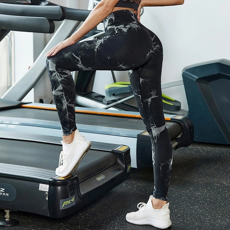  Women Exercise Gym Running Fitness Seamless Leggings Breathable High Waist Tights