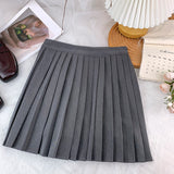  Summer Female Pleated Skirt 