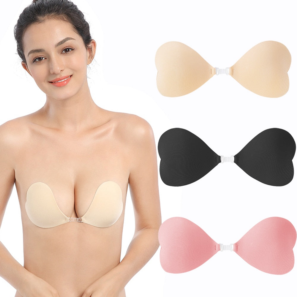 Heart Strapless Adjustable Paste Bra