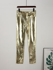 Winter Gold Silver Fashion Lady Trousers