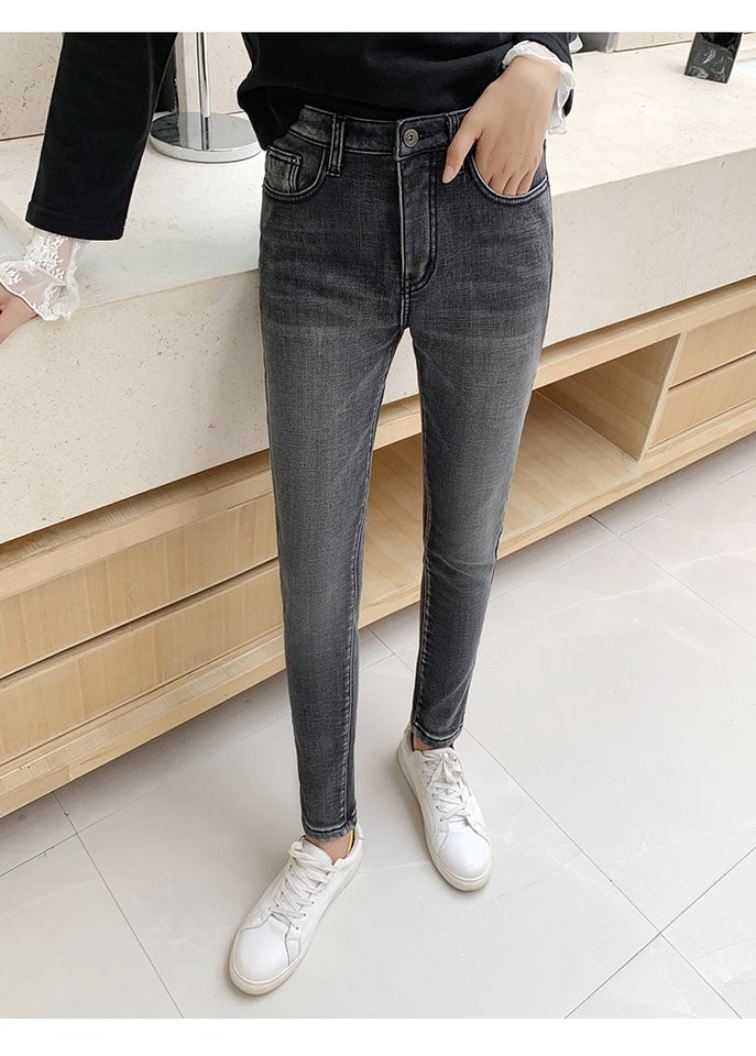  Women High Waist Skinny Jeans