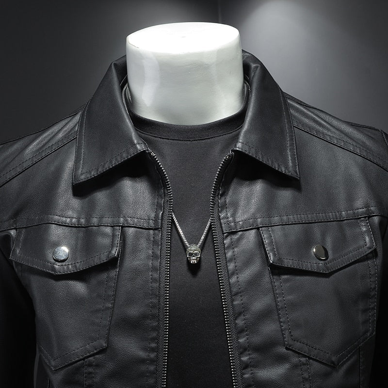  Spring Autumn New Mens Leather Jackets